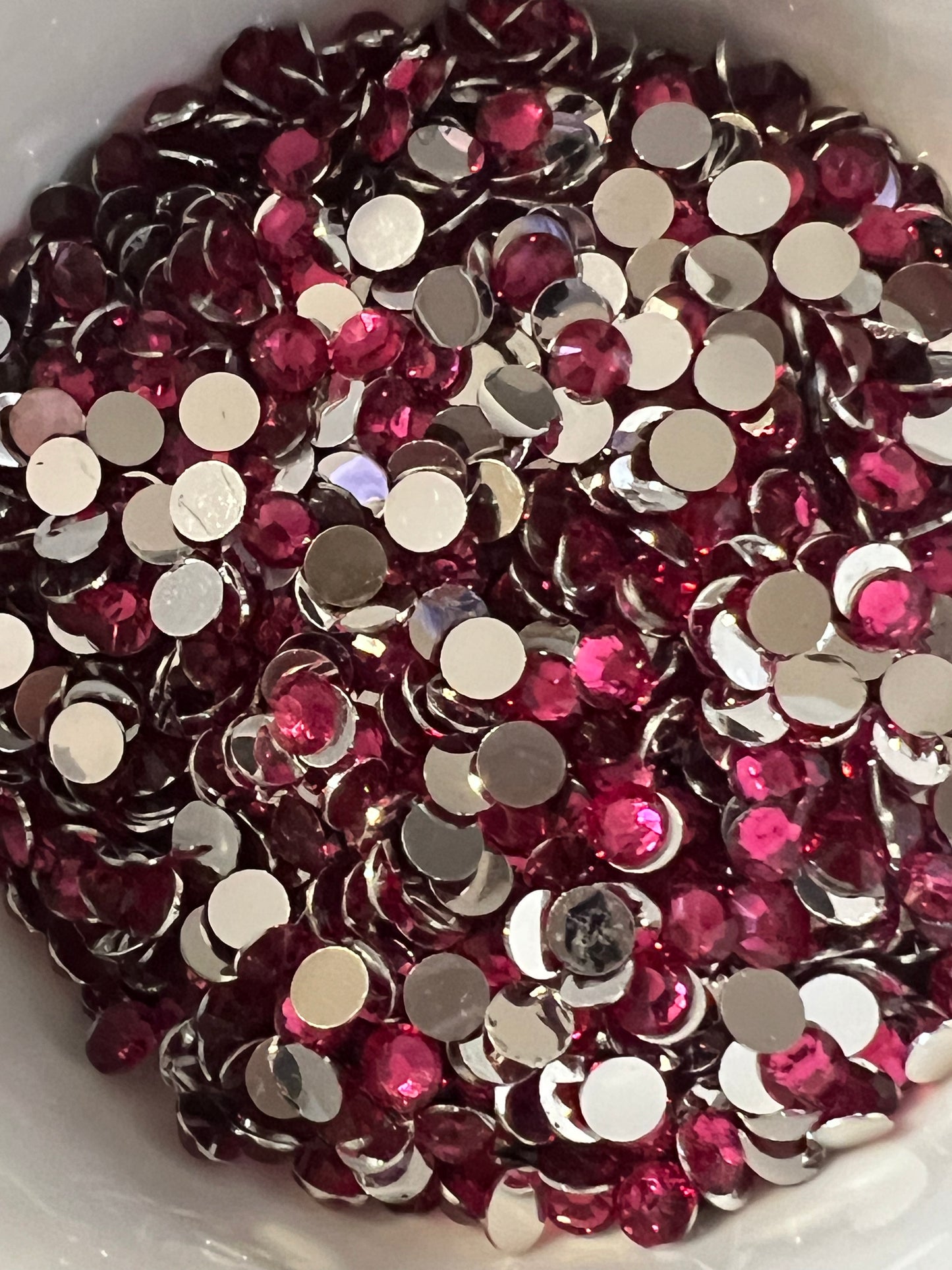 Dk. Rose Silver Back Rhinestones 4mm/ss16