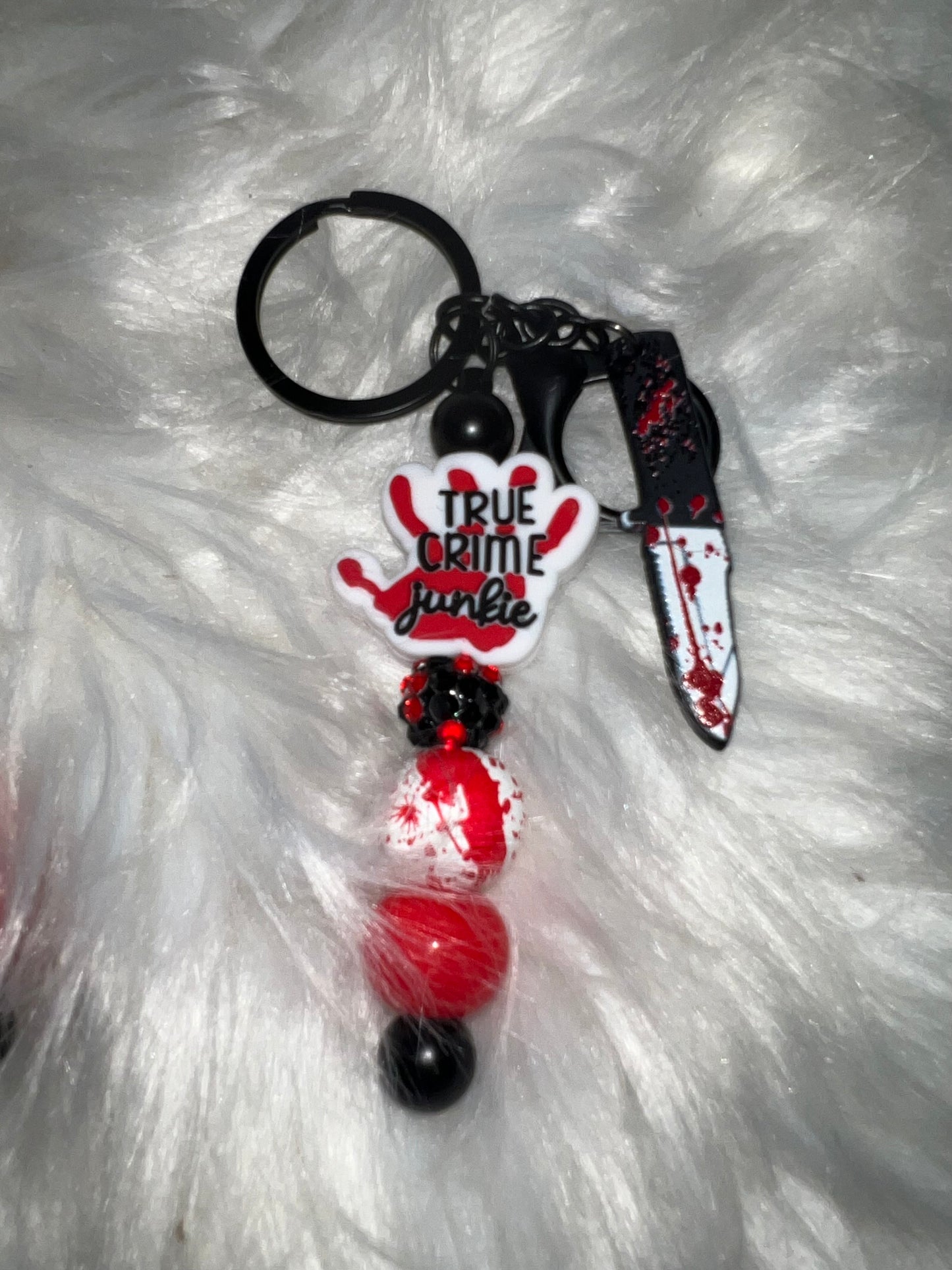 True Crime Junkie Keychain