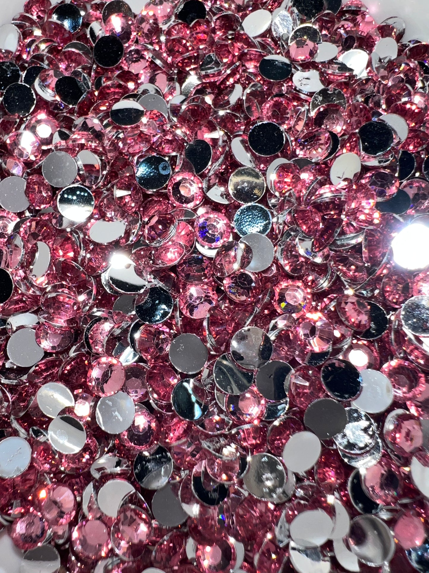 Dk. Pink Silver Back Rhinestones 4mm/ss16