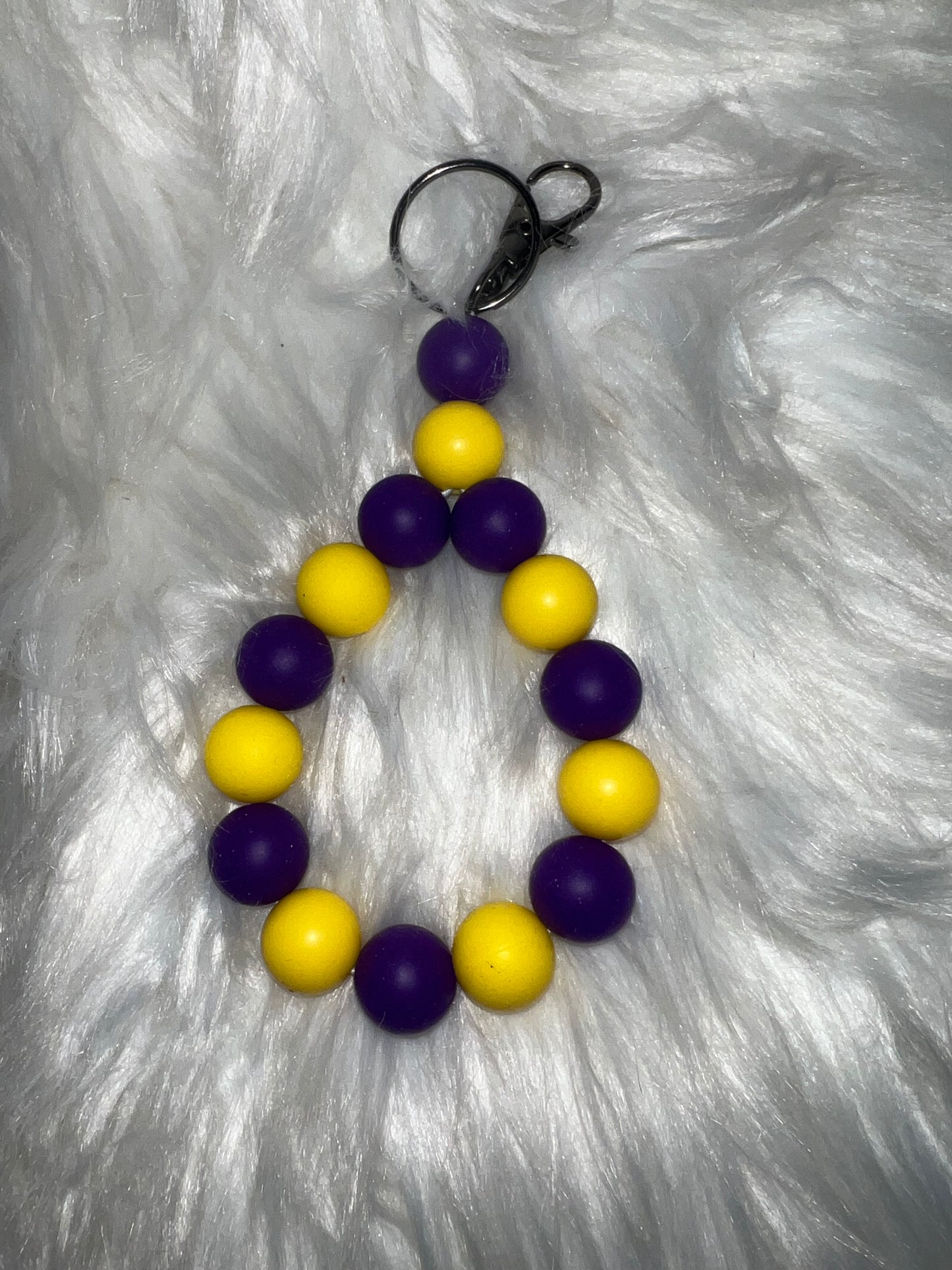 Purple and Yellow Wristlet