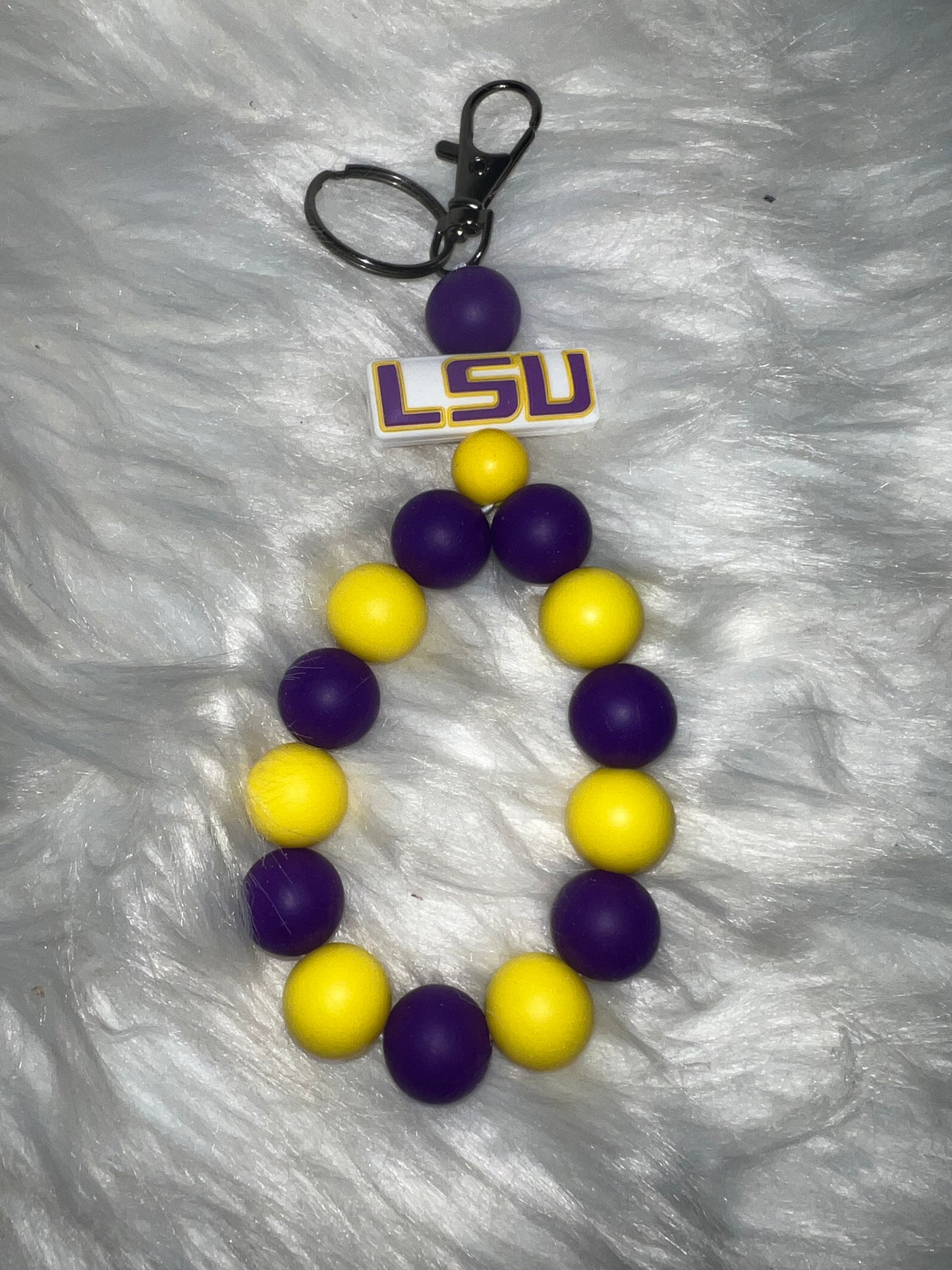 Purple and Yellow Wristlet