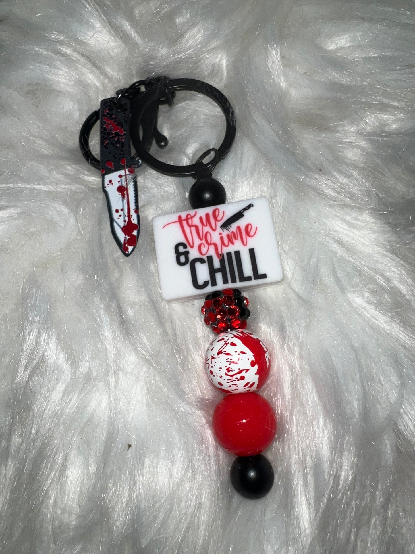 True Crime and Chill Keychain