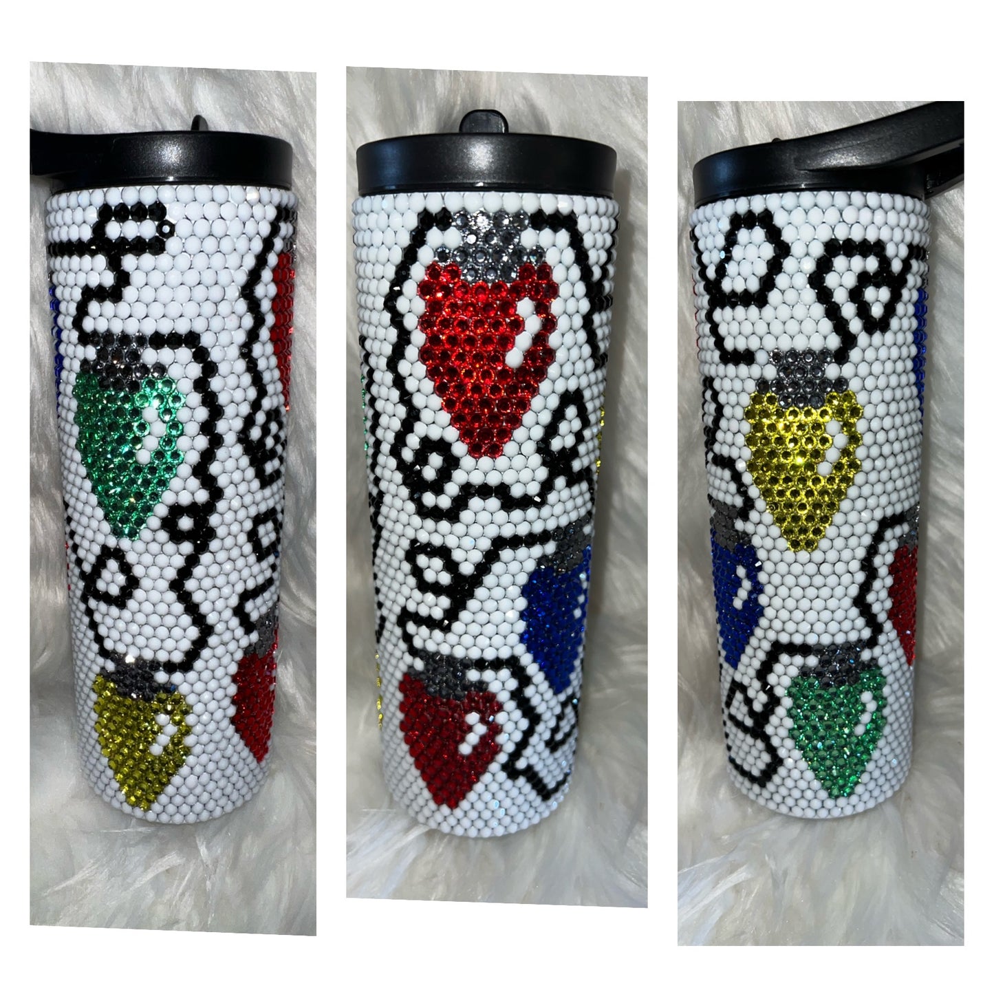 Christmas Lights Rhinestone 20oz. Tumbler