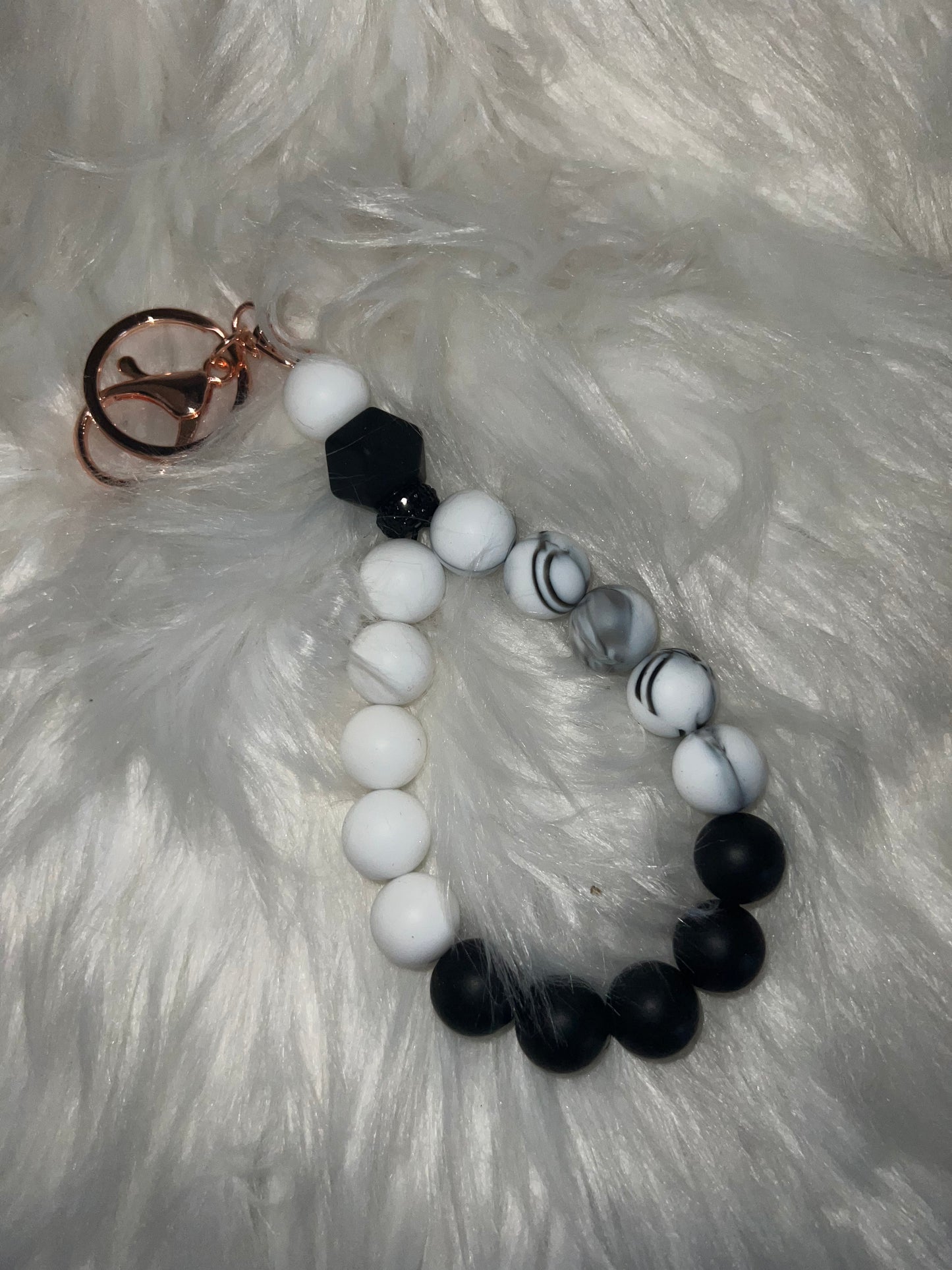 Black and White Wristlet