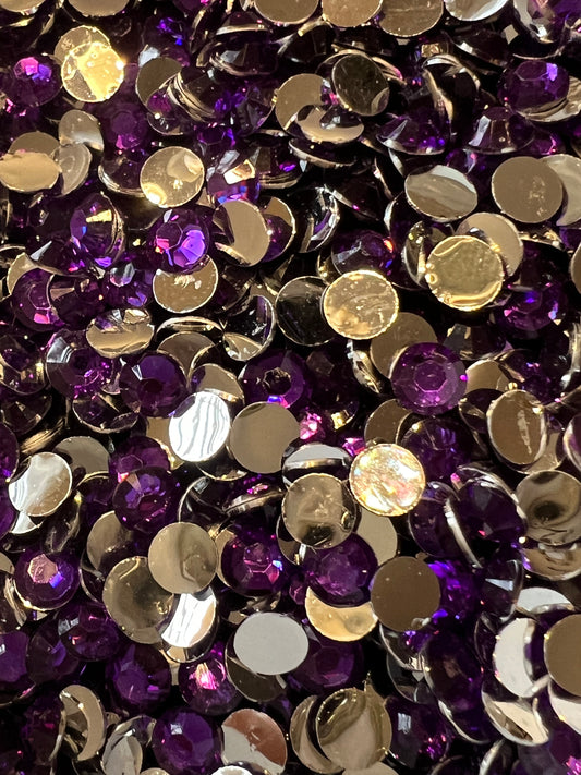 Dk. Amethyst Silver Back Rhinestones 4mm/ss16