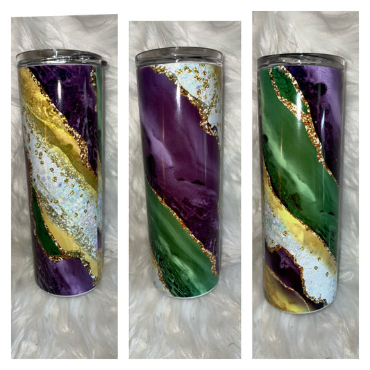 Mardi Gras 20oz. Sublimation Tumbler