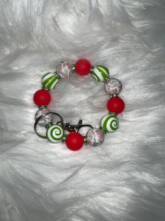 Christmas Swirls Wristlet