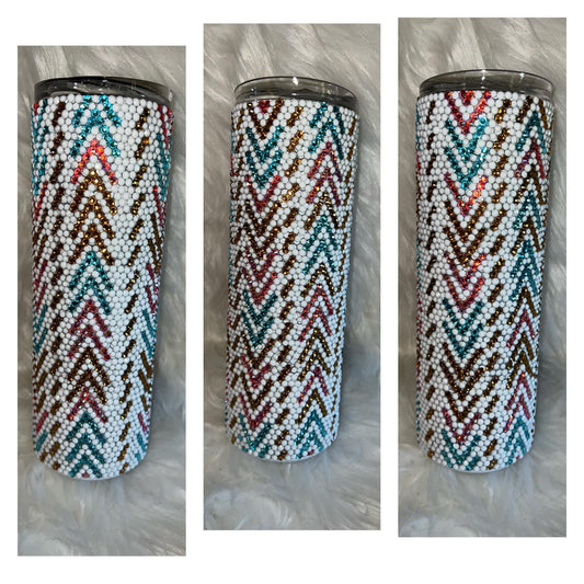 Chevron 20oz. Rhinestone Tumbler