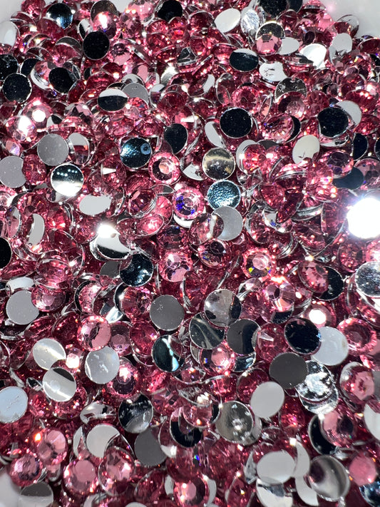 Dk. Pink Silver Back Rhinestones 4mm/ss16