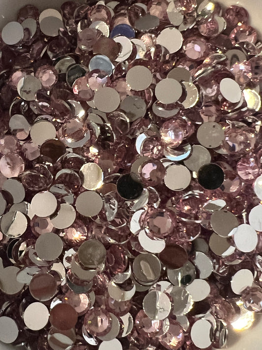 Lt. Pink Silver Back Rhinestones 5mm/ss20