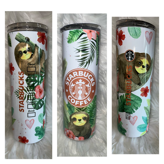 SB Sloth 20oz. Sublimation Tumbler