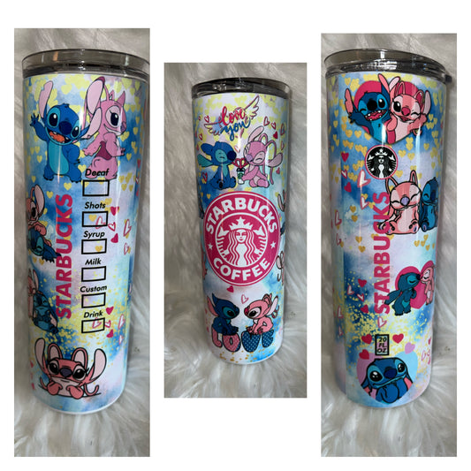 SB Blue and Pink 20oz. Sublimation Tumbler