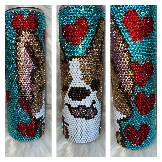 Corgi Love 30oz. Rhinestone Tumbler