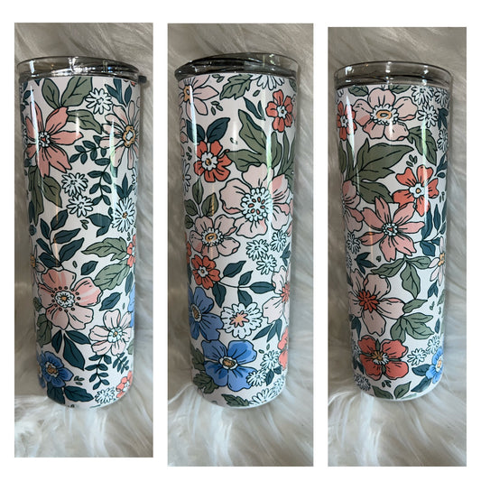 Floral 20oz. Sublimation Tumbler