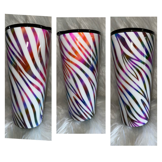 Zebra Milti Color 24oz. Epoxy Tumbler