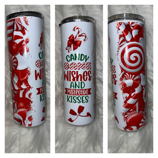 Candy Cane Wishes 20oz. Sublimation Tumbler