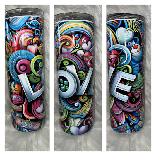 LOVE 20oz. Sublimation Tumbler