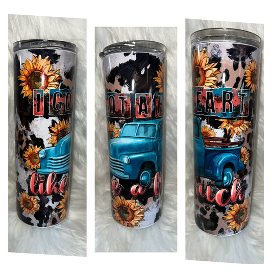 Heart Like a Truck 20oz. Sublimation Tumbler