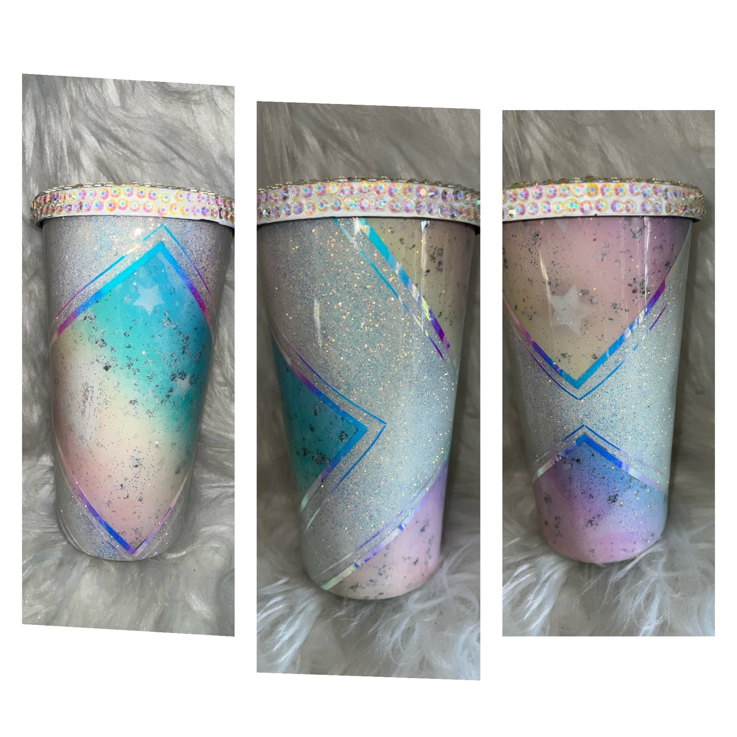 Pastel with Rhinestone Lid 19oz. Epoxy Tumbler