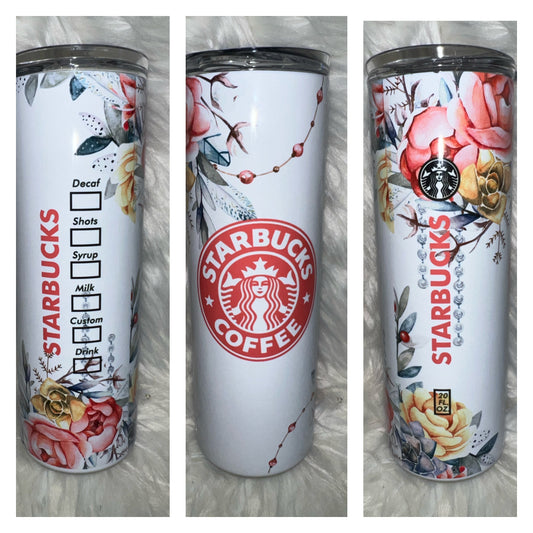 SB Roses 20oz. Sublimation Tumbler