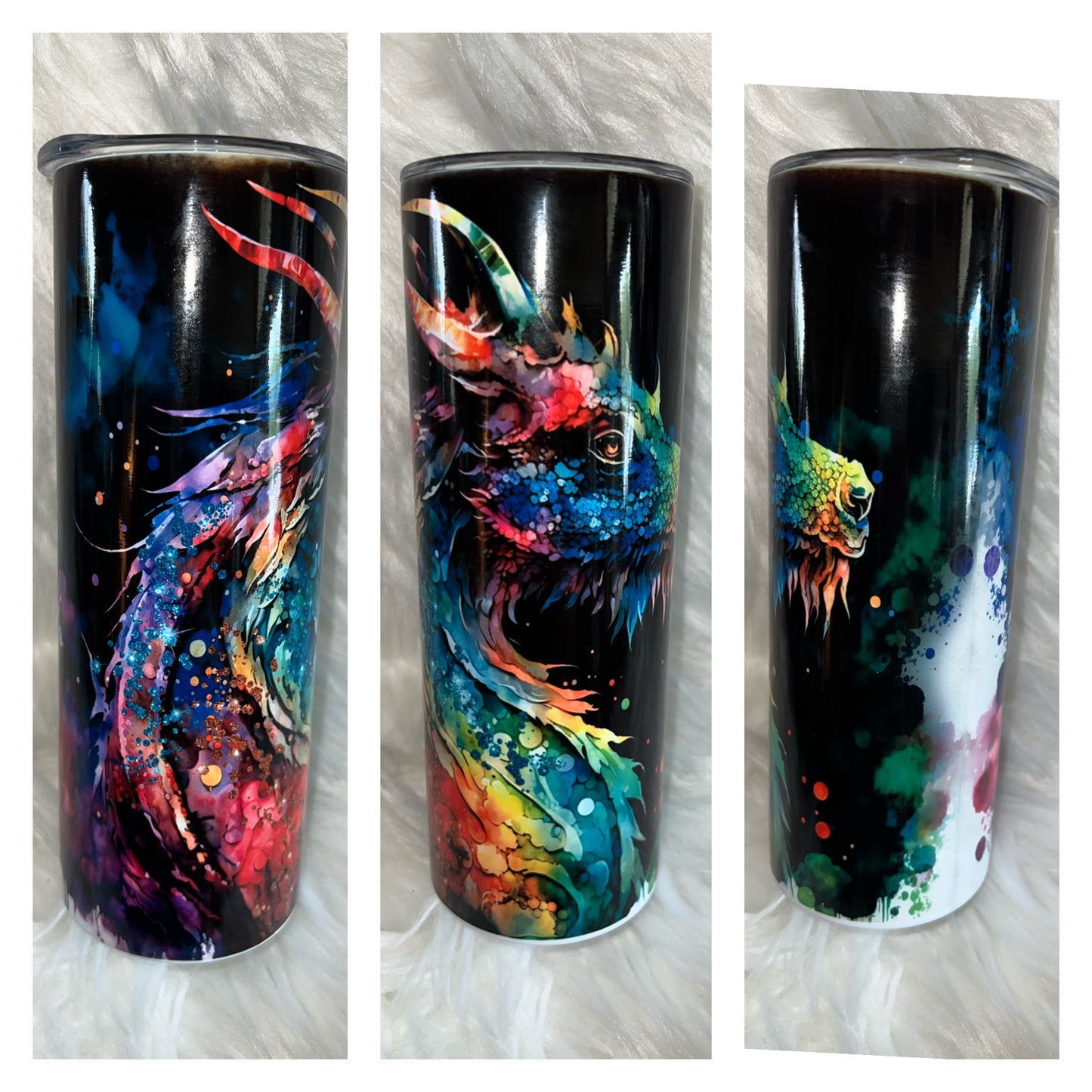 Water Color Dragon 20oz. Sublimation Tumbler