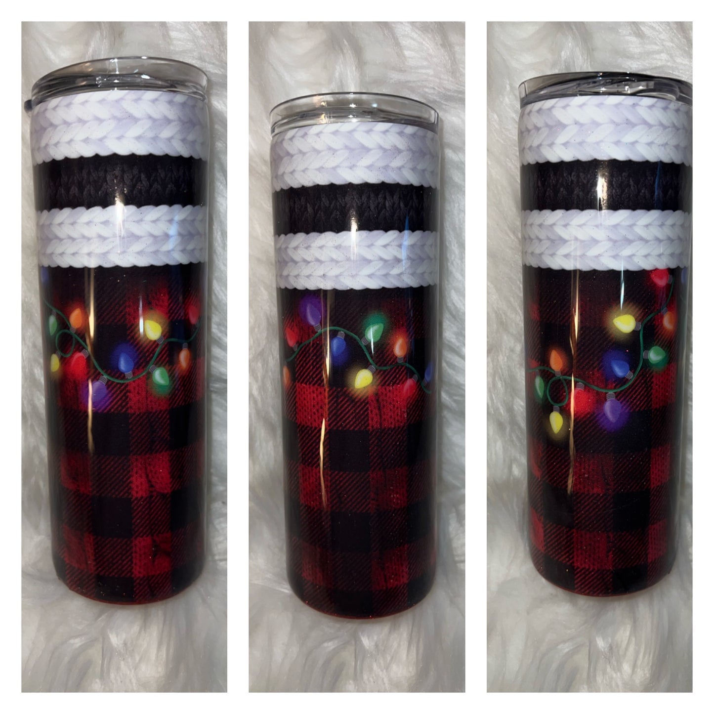 Christmas Sweater and Lights 20oz. Epoxy Tumbler